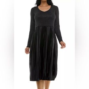 Women's Nina Leonard Lurex Knit Dress Plus Size 1X